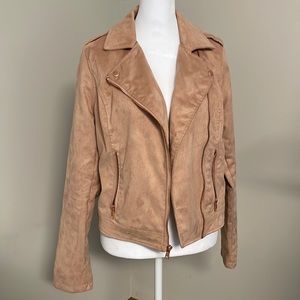 Vegan Suede Moto Jacket size small